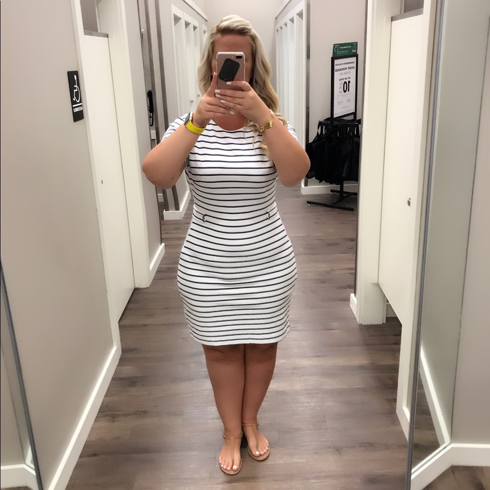 NWT Banana Republic stripped fitted dress